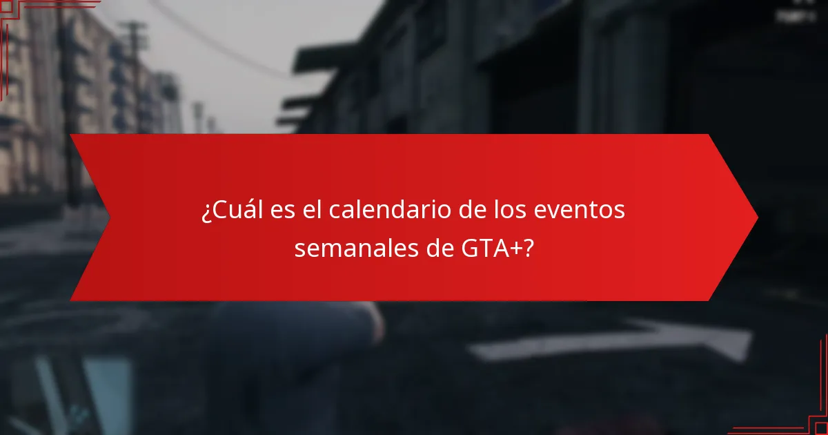 ¿Cómo se comparan los eventos semanales de GTA+ con otros eventos de suscripción de juegos?